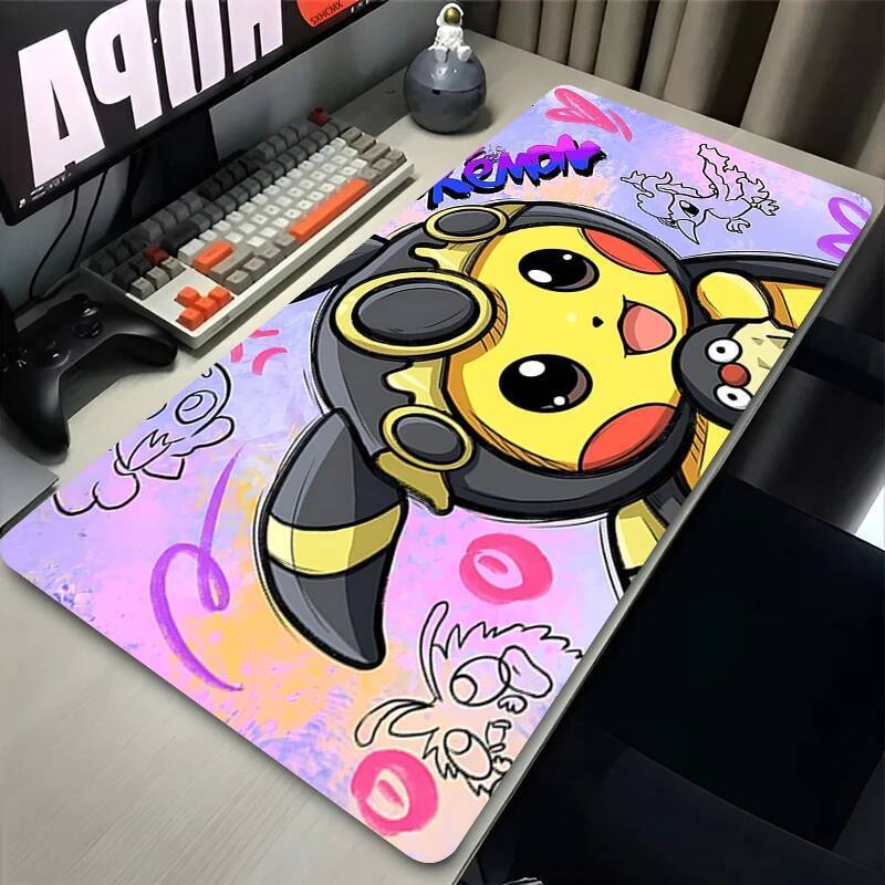 Miếng Lót Chuột Trò Chơi Lớn Cao Su Bàn Thảm Bàn Phím Máy Tính Miếng Lót P-Pokemon Pikachu PC Phụ Kiện Chơi Game Thảm Kawaii Mousepad