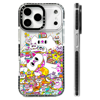 Ốp lưng hoạt hình dễ thương Cat Paradise Vỏ sạc từ tính không dây Tương thích cho IPhone 12 13 14 15 1617ProMax Cover 17 AIR Silicone mềm trong suốt Vỏ chống sốc