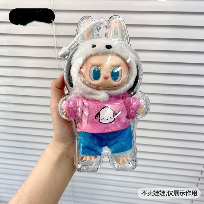 [Sẵn sàng] 3 CÁI THE MONSTERS × Dòng nhân vật Sanrio Búp bê sang trọng HD Vỏ trong suốt Vỏ bảo vệ chống bụi Hộp lưu trữ Acrylic Phụ kiện mặt dây chuyền búp bê (KHÔNG CÓ ĐÔI)