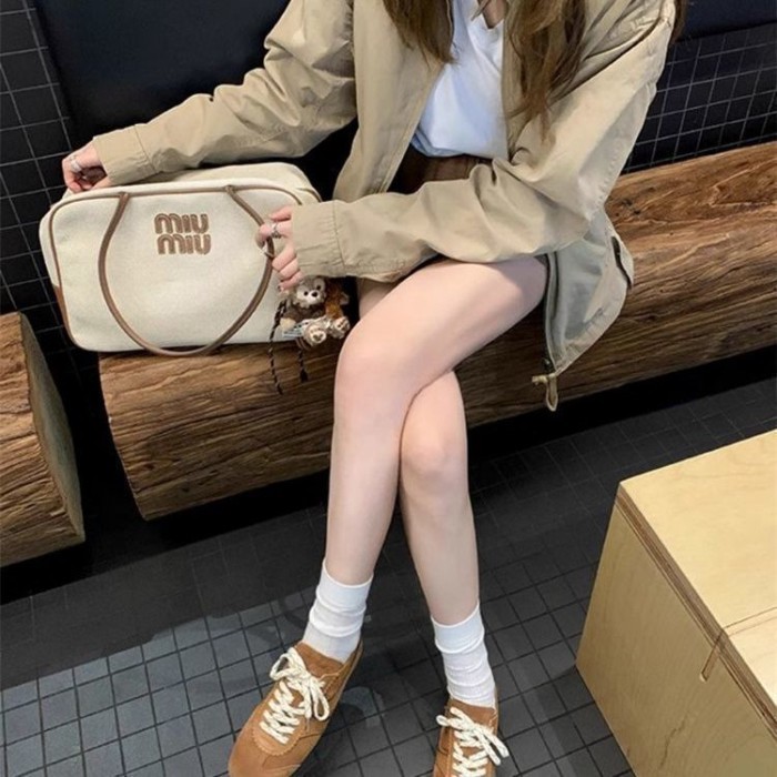 Xanh Retro Đạo Đức Giày Nữ Mùa Hè Buộc Dây Đế Bằng Đa Năng Forrest Gump Giày Thể Thao Thông Thường