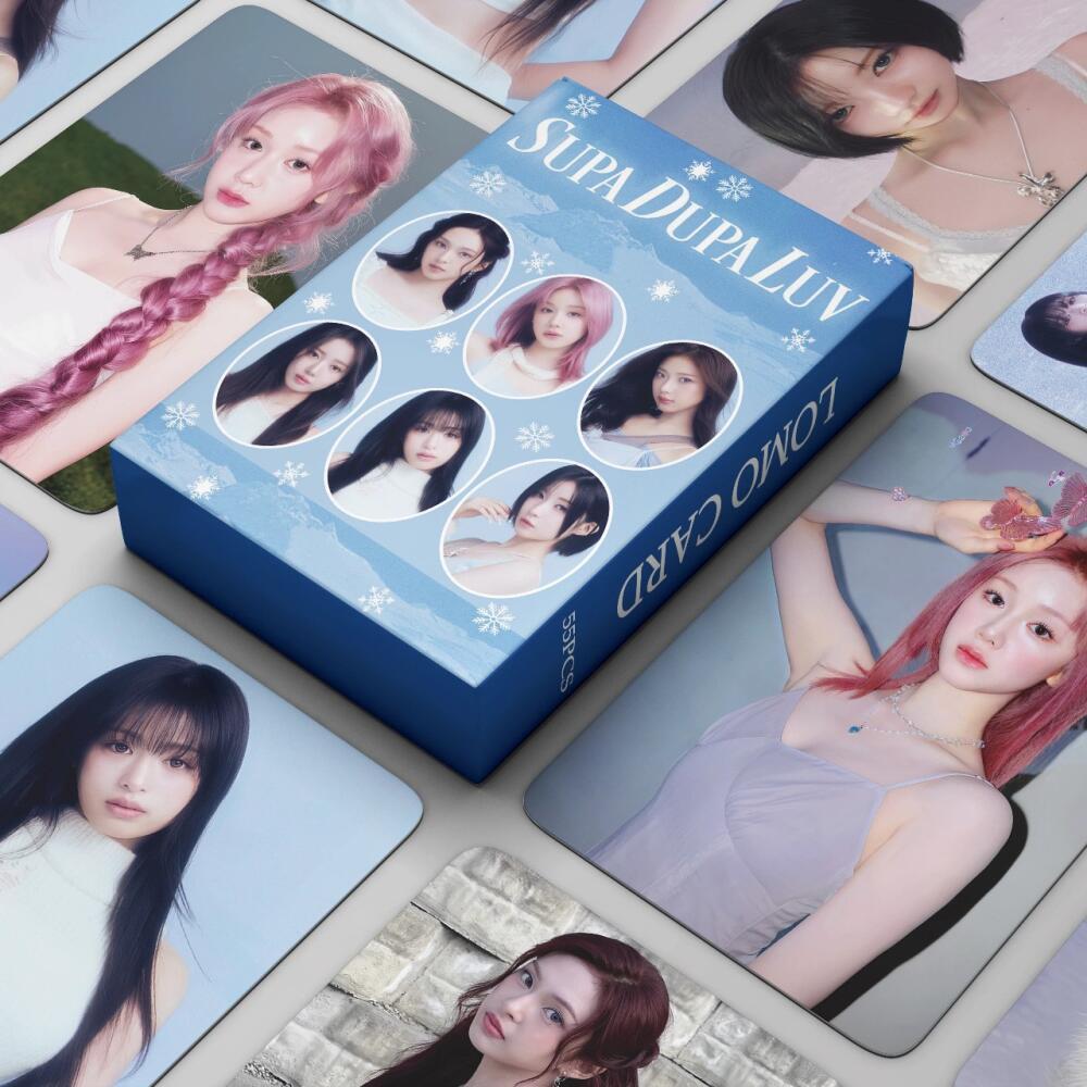 LINXX 55 CÁI BABYMONSTER Lomo Cards SUPA DUPA LUV Series Kpop Girl Group Fan Collection Photocards Hàng hóa Quà tặng ngày lễ cho người hâm mộ Văn hóa sưu tập Kho báu