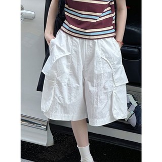 Quần short bé gái mùa hè cỡ vừa và lớn quần rộng vừa khô nhanh khô cho trẻ em quần 5/4 thông thường