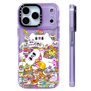 Ốp lưng hoạt hình dễ thương Cat Paradise Vỏ sạc từ tính không dây Tương thích cho IPhone 12 13 14 15 1617ProMax Cover 17 AIR Silicone mềm trong suốt Vỏ chống sốc