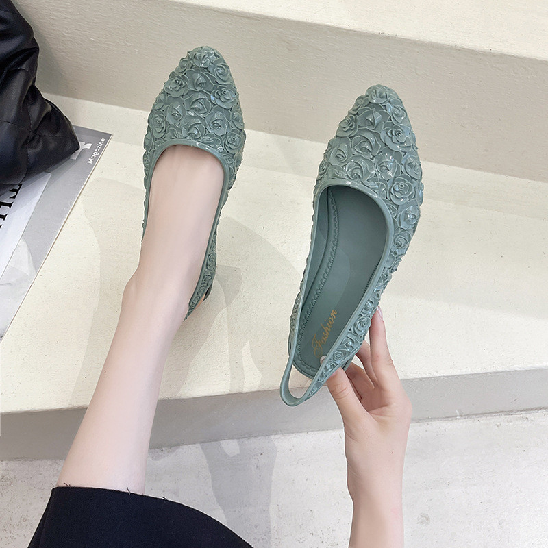 Giày Sandal Nữ Mũi Nhọn Mùa Hè Dép Phong Cách Mới