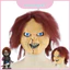 Chơi mặt nạ Chucky với tóc thực tế đáng sợ Cosplay Prop