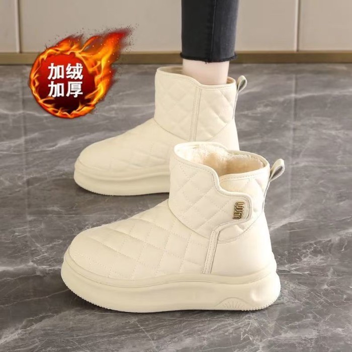 Giày bốt đi tuyết tất cả trong một lông thú mùa đông, thời trang và đa năng, siêu mềm, chống trượt,