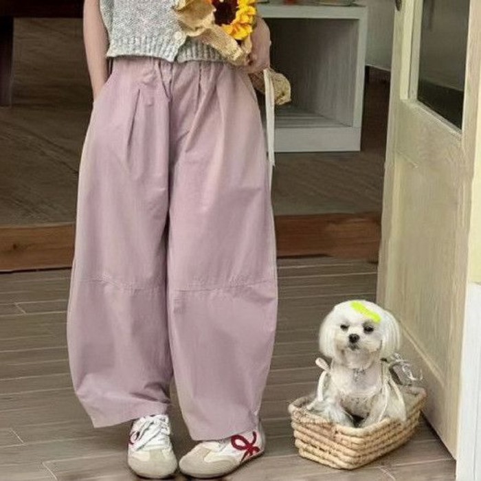 Quần Scimitar Mùa Hè Cho Trẻ Em Mới Phần Mỏng Bé Gái Nhỏ, Vừa Và Lớn Phong Cách Hàn Quốc Quần Ốn