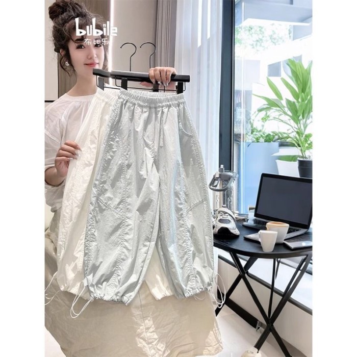 quần tây mùa hè hàn quốc kiểu dáng mới rộng rãi, sành điệu và giản dị cho bé gái, trẻ em vừa và