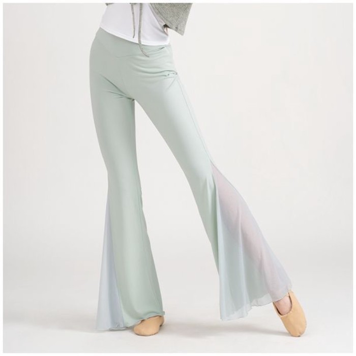 Quần ống rộng múa cổ điển lưới sang trọng, quần múa giảm béo, quần áo tập, hình múa Trung Hoa, q