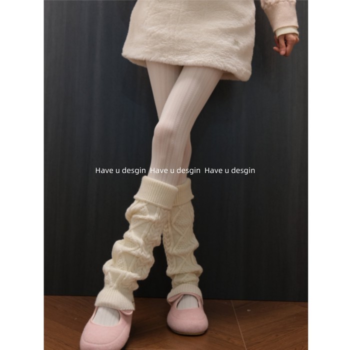 Áo bầu không khí cao cấp xoắn kim dày và quần legging trắng nữ