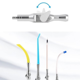 Nha khoa Có Thể Tháo Rời Nhôm Mạnh & Yếu Tay Cầm Hút Van Nước Bọt Miệng Ejector Tay Cầm Kim Loại Có Thể Điều Chỉnh Công Tắc
