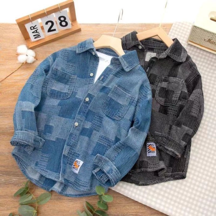 Áo khoác denim bé trai Hàn Quốc mới Áo khoác thời trang xuân thu Đồ trẻ em thoải mái