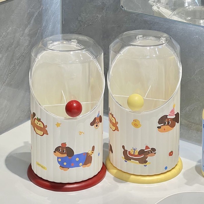 Bàn Chải Trang Điểm Bảo Quản Ống Ngăn Chống Bụi Hộp Bảo Quản Mỹ Phẩm Son Môi Phấn Mắt Kệ Để Bàn Bút