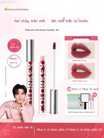[Hàng có sẵn/Ảnh thật] Son bóng Colorkey Colaqui Lip Glaze Air Velvet dành cho nữ, son lì hãng từ c