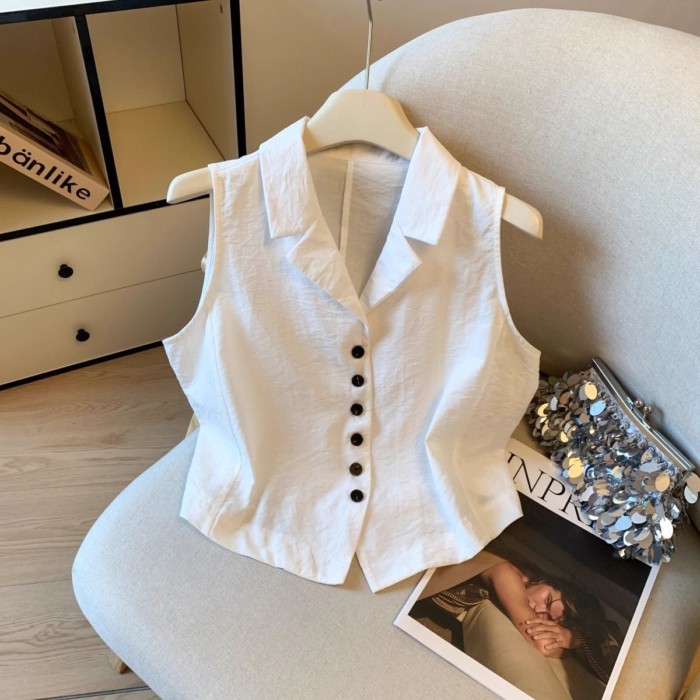 Áo Vest Không Tay Đa Năng Thời Trang Hàn Quốc Nữ Mùa Hè Phong Cách Mới Niche Đa Năng Slim Top
