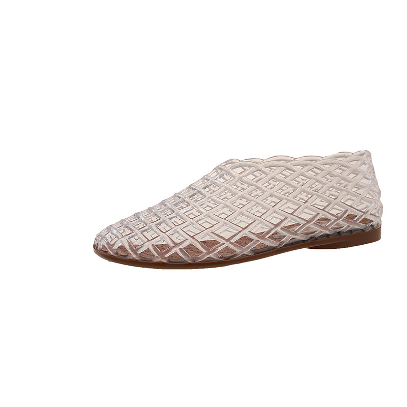 Giày Sandal Đế Bằng Nữ Thời Trang Mặc Bên Ngoài Giày Lỗ Thoáng Khí