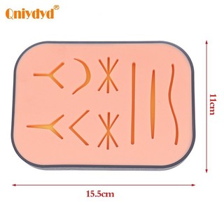 Miếng đệm thực hành khâu 3 lớp bằng silicone cho sinh viên y tế, mô hình mô phỏng tam giác, có thể tái sử dụng