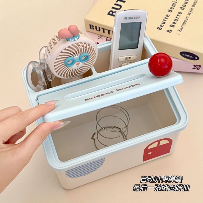 Hộp Đựng Khăn Giấy Dễ Thương Sáng Tạo Điều Khiển Từ Xa Hộp Bảo Quản Máy Tính Để Bàn Hộp Đựng Giấy