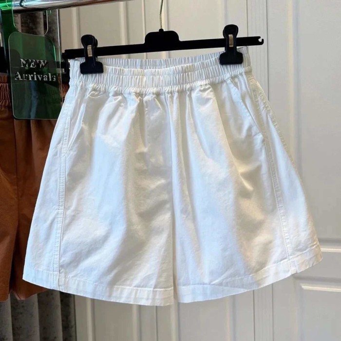 cotton nguyên chất mùa hè mới bỏ túi quần hot co giãn mỏng thường ngày lưng cao quần short cao c