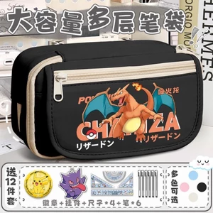 Hộp Đựng Bút Chì Pokémon Hoạt Hình Cô Gái Mới Dung Tích Lớn Trẻ Em Bé Trai Văn Phòng Phẩm Túi Học Sinh Trung Học Cơ Sở Học Sinh Tiểu Học Túi Bút Chì