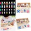 Trẻ em bằng gỗ nhận thức thỏ nhỏ ăn mặc xếp hình với các nhân vật động vật để học tập và vui nhộn