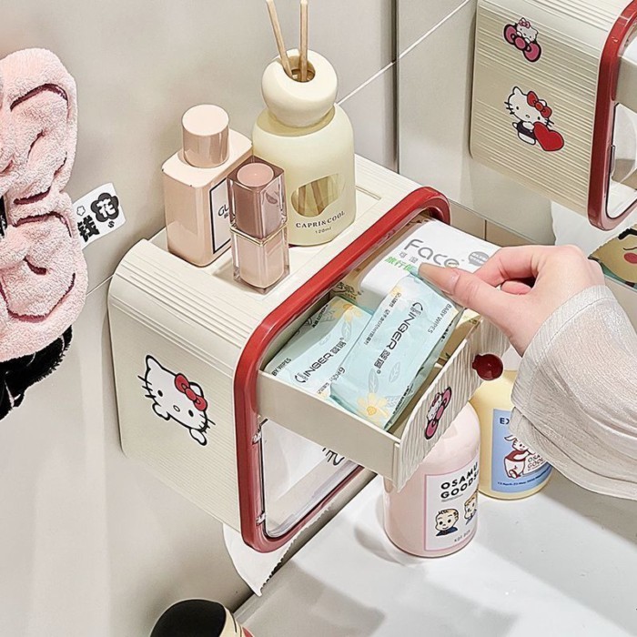 Hộp giấy vệ sinh đục lỗ Hộp giấy vệ sinh chống thấm nước Giấy vệ sinh Kệ sáng tạo