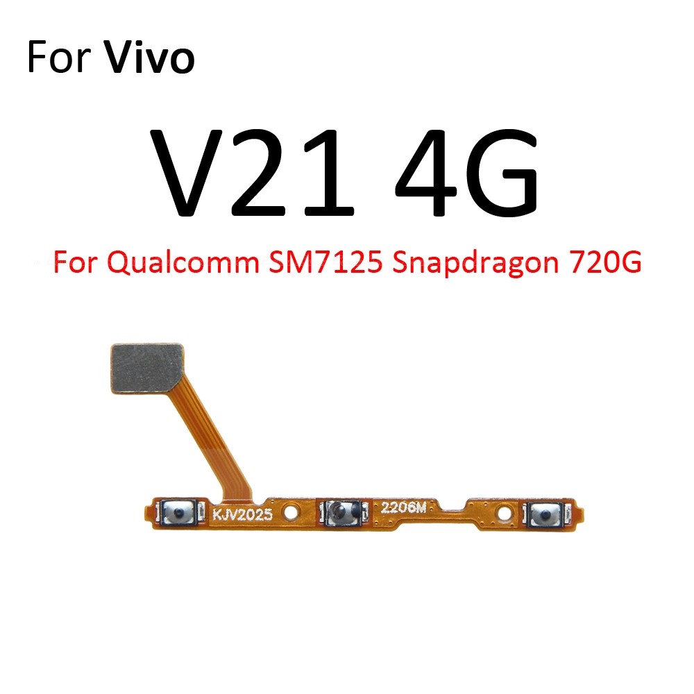 Tắt Tiếng Công Tắc Chìa Khóa Nguồn Ruy Băng Cho Vivo V21 V21e SE V23 V25 V25e V27 V27e V29 V29e Pro Lite Điều Khiển Nút Âm Lượng Cáp Mềm Thay Thế Các Bộ Phận