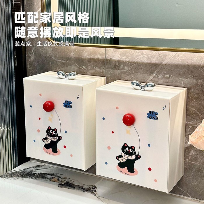 Hộp Bảo Quản Nhà Vệ Sinh Phòng Tắm Vệ Sinh Chống Thấm Nước Đục Lỗ Khăn Ăn Vệ Sinh Giá Treo Tường