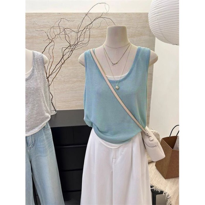Lan Modal Camisole Lớn Phong Cách Mới Cho Xuân Hè, Mặc Ngoài Hoặc Trong