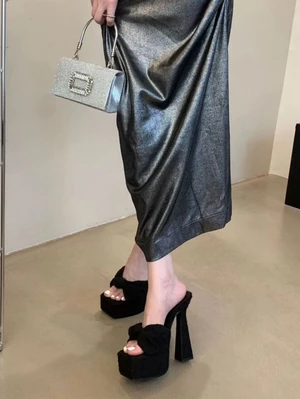 Dép cao gót dày 13cm, chống thấm nước, cao gót dép
