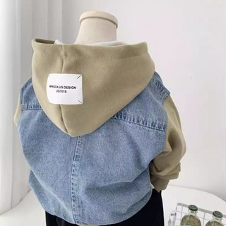 Áo jacket denim trẻ em Hàn Quốc thư giãn dễ phối