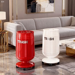 Order💯 Thùng rác gia dụng mới phòng khách phòng bếp phòng ngủ dung tích lớn có bánh xe có nắp lật thùng rác