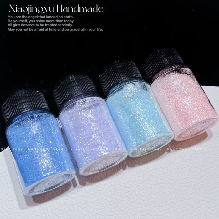 Kexiyan DIY Liu Ma Làm Móng Tay Epoxy One Hold Galaxy Universal Powder Highlight Original Film 0.1 Fine Powder Glitter Chất Liệu