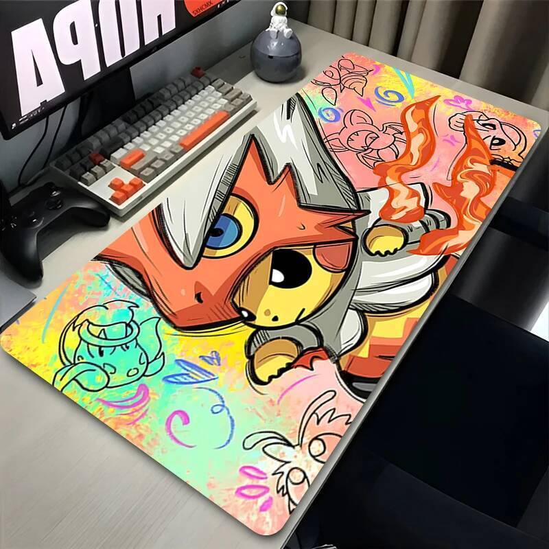 Miếng Lót Chuột Trò Chơi Lớn Cao Su Bàn Thảm Bàn Phím Máy Tính Miếng Lót P-Pokemon Pikachu PC Phụ Kiện Chơi Game Thảm Kawaii Mousepad