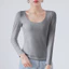 Áo thun Cotton cổ tròn màu trơn cho kịch bản công sở thông thường Du lịch và
