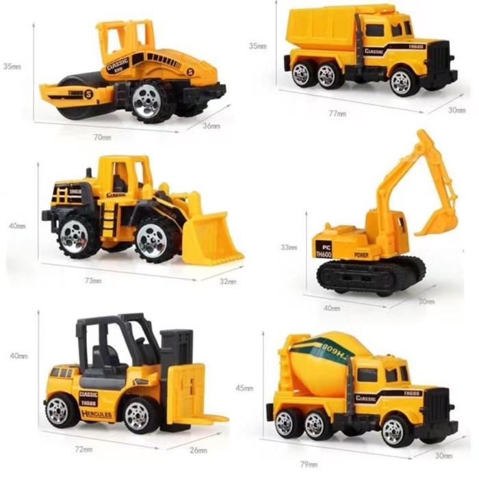 Mô Phỏng Hợp Kim Trượt Mini Kỹ Thuật Nhỏ Xe Máy Xúc Xe Máy Xúc Đường Con Lăn Đổ Đồ Chơi Trẻ Em Quà Tặng Sinh Nhật