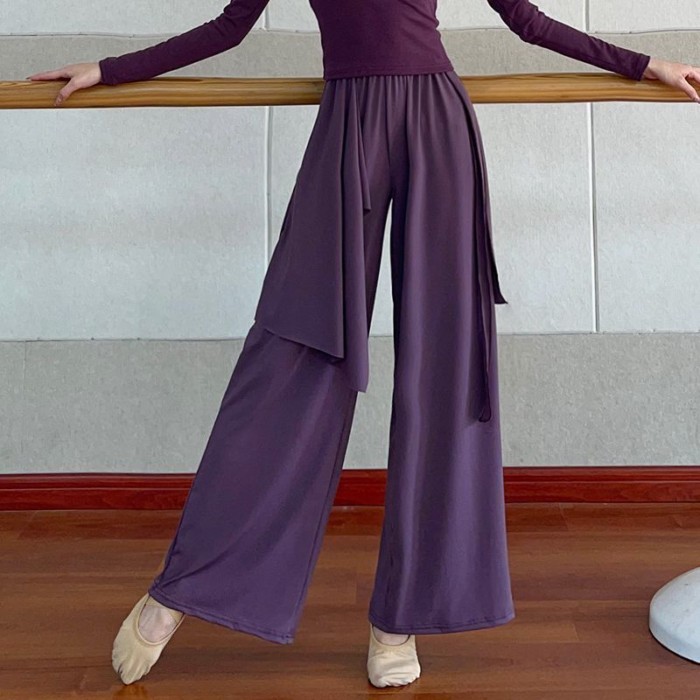 quần tập nhảy hiện đại, quần ống suông, quần ống rộng thanh lịch, quần múa cổ điển, biểu diễn th