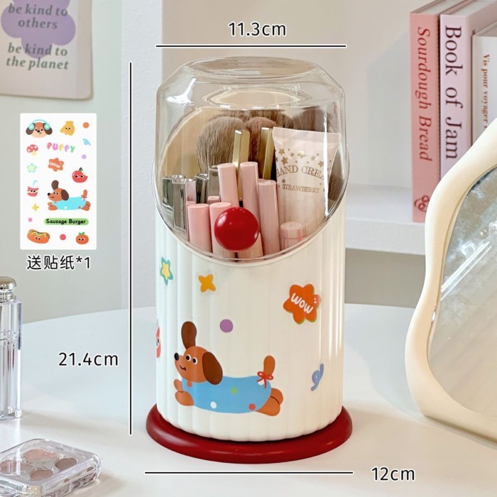 Bàn Chải Trang Điểm Bảo Quản Ống Ngăn Chống Bụi Hộp Bảo Quản Mỹ Phẩm Son Môi Phấn Mắt Kệ Để Bàn Bút