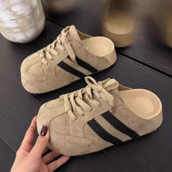Giày lười buộc dây phong cách Hàn Quốc thời trang xuân hè đa năng bên trong tăng chiều cao đế mềm m