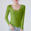 Áo thun Cotton cổ tròn màu trơn cho kịch bản công sở thông thường Du lịch và