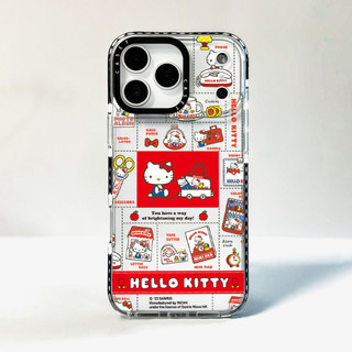 Phim Hoạt Hình Hello Kitty Miếng Dán Kỳ Nghỉ Ốp Lưng Tương Thích Cho IPhone 12 13 14 15 16 17ProMax 1213Mini CoverX XR XSMax Silicone Mềm Trong Suốt SE 2022 6 7 8 Plus 17 AIR Vỏ Chống Sốc