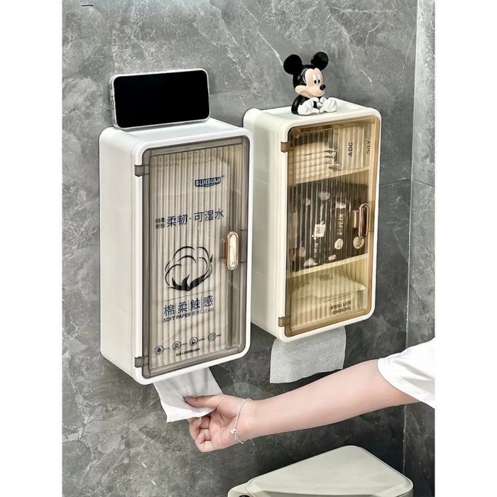Hộp Giấy Vệ Sinh Đục Lỗ Treo Tường Chống Thấm Nước, Hộp Đựng Khăn Giấy/Khăn Ăn Gia Đình