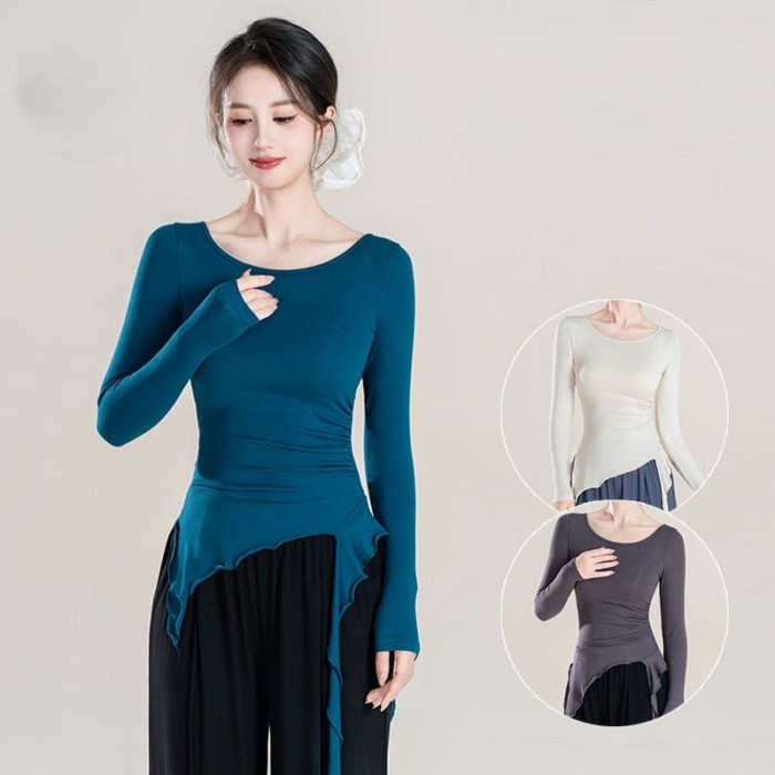 hiện đại tập nhảy quần áo dài tay Modal áo nữ trưởng thành của cơ thể phù hợp với mùa thu khiêu