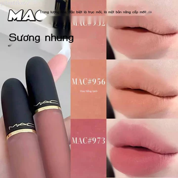 [GIÁ TỐT CHỌN MẪU] Son kem lì MAC Light Mist Lip Glaze mẫu 952 956 997, son dưỡng ẩm, dùng thử miễn