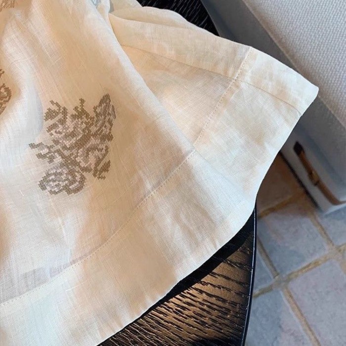 Áo Vest Thêu Hoa Trung Quốc Không Tay Mùa Hè Nữ Phong Cách Mới Retro Siêu Cổ Tròn Cổ Tính Khí Áo
