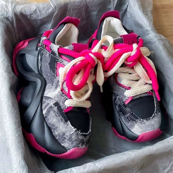 Giày bố tăng chiều cao đế dày cho nữ, giày sneaker hàng hiệu cho nữ, giày lót tăng chiều cao cho nữ