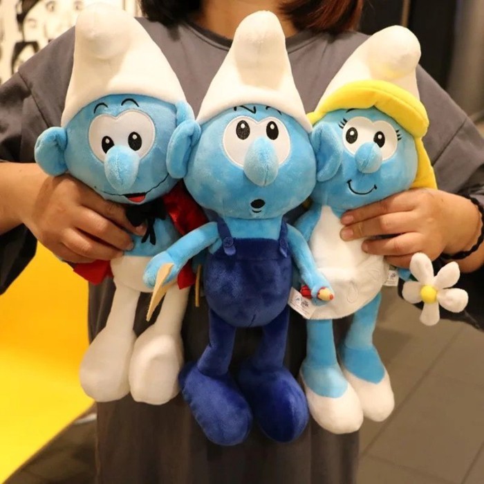 Búp Bê Xì Trum Búp Bê Sang Trọng Đồ Chơi Smurfy Xanh Bố Xanh Em Gái Xanh Ngốc Hoạt Hình Anime Trẻ Em Quà Tặng Búp Bê