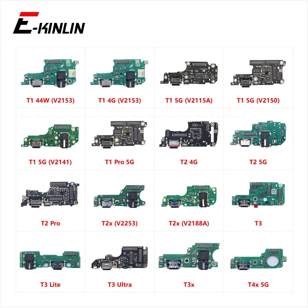 Đế sạc Cổng sạc USB Bảng cắm có micrô Cáp mềm cho Vivo T1 44W Pro T2 T2x T3 Lite Ultra T3x T4x Thay thế các bộ phận
