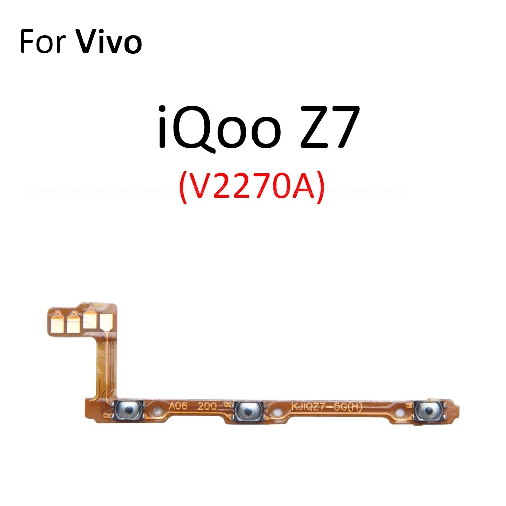 Tắt Tiếng Công Tắc Chìa Khóa Nguồn Ruy Băng Cho Vivo iQoo Z6 Z7 Z7i Z7x Z8 Z8x Z9s Z9x Z9 Pro Plus Lite Turbo Điều Khiển Nút Âm Lượng Cáp Mềm Thay Thế Các Bộ Phận