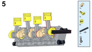 Công nghệ xây dựng trong nước 4 bánh V8 Động cơ cơ cơ Ổ đĩa Moc2 Moc2 Đồ chơi mô hình Thích hợp cho Lego